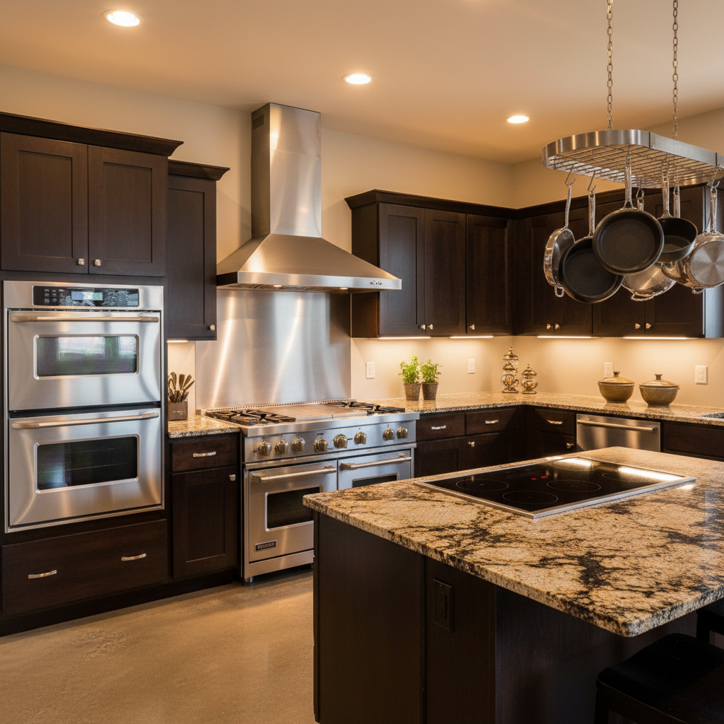 Professional kitchen appliances and cooking